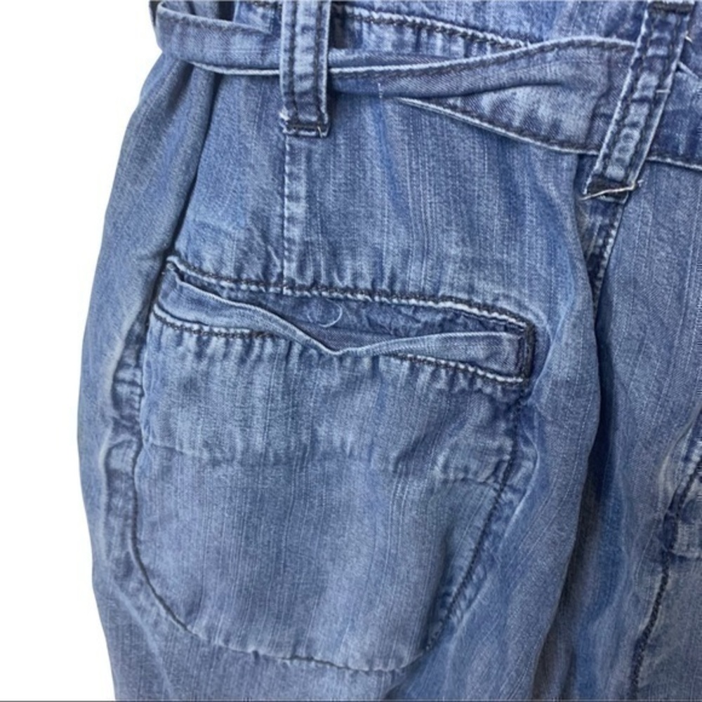 FREE PEOPLE LOU DENIM BELTED CHAMBRAY V-NECK JUMPSUIT - Picture 3 of 16